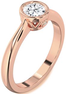 Diamond Rose Gold Round Solitaire Engagement Ring
