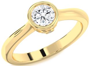 Diamond Gold Round Solitaire Engagement Ring