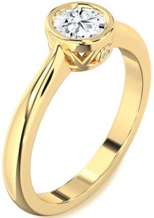 Diamond Gold Round Solitaire Engagement Ring