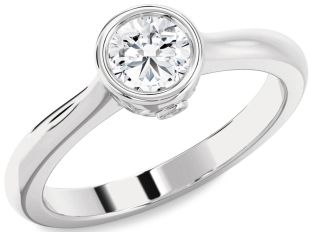 Diamond White Gold Round Solitaire Engagement Ring