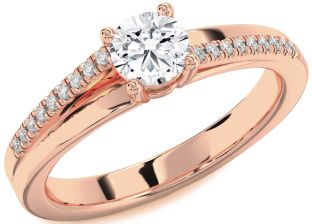 Diamond Rose Gold Round Solitaire Engagement Ring