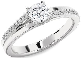 Diamond White Gold Round Solitaire Engagement Ring