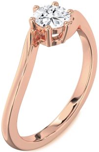 Diamond Rose Gold Round Solitaire Engagement Ring
