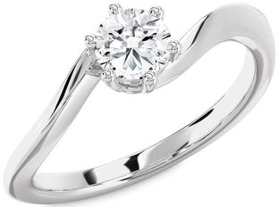 Diamond Platinum Round Solitaire Engagement Ring