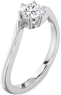 Diamond Platinum Round Solitaire Engagement Ring