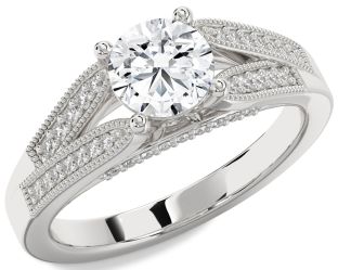 Diamond White Gold Round Solitaire Engagement Ring