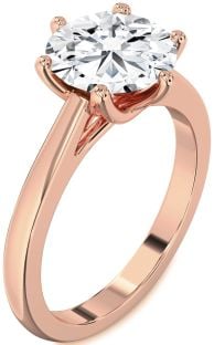 Diamond Rose Gold Round Solitaire Engagement Ring