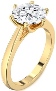Diamond Gold Round Solitaire Engagement Ring