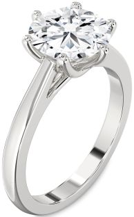 Diamond White Gold Round Solitaire Engagement Ring