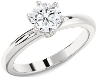 Diamond White Gold Round Solitaire Engagement Ring
