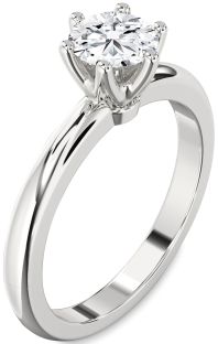 Diamond White Gold Round Solitaire Engagement Ring