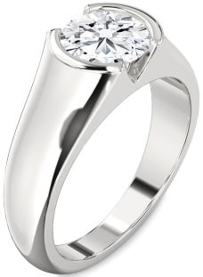 Diamond White Gold Round Solitaire Engagement Ring