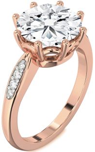 Diamond Rose Gold Round Solitaire Engagement Ring