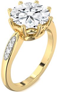 Diamond Gold Round Solitaire Engagement Ring