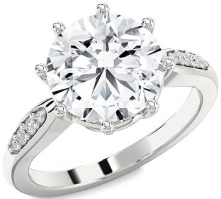 Diamond Platinum Round Solitaire Engagement Ring