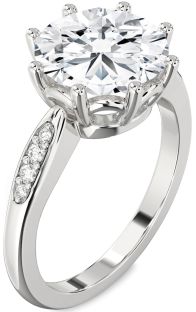 Diamond White Gold Round Solitaire Engagement Ring