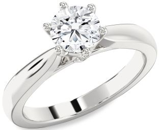 Diamond White Gold Round Solitaire Engagement Ring