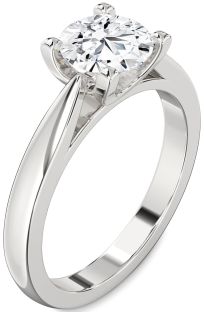 Diamond White Gold Round Solitaire Engagement Ring