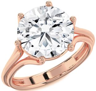 Diamond Rose Gold Round Solitaire Engagement Ring