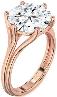 Diamond Rose Gold Round Solitaire Engagement Ring