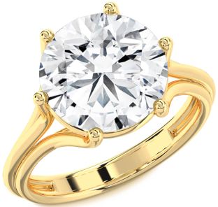 Diamond Gold Round Solitaire Engagement Ring