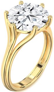 Diamond Gold Round Solitaire Engagement Ring