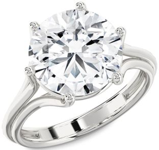Diamond Platinum Round Solitaire Engagement Ring