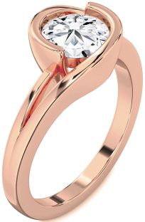 Diamond Rose Gold Round Solitaire Engagement Ring