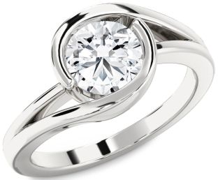 Diamond White Gold Round Solitaire Engagement Ring