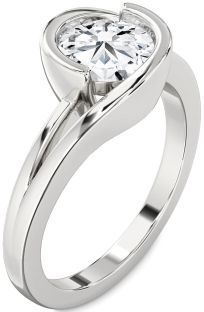Diamond White Gold Round Solitaire Engagement Ring