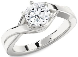 Diamond White Gold Round Solitaire Engagement Ring