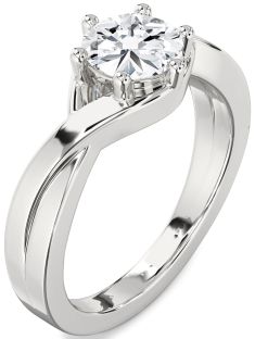 Diamond White Gold Round Solitaire Engagement Ring