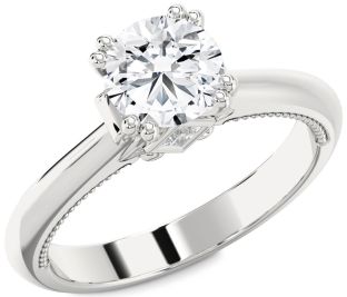 Diamond White Gold Round Solitaire Engagement Ring