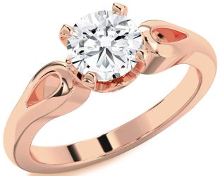 Diamond Rose Gold Round Solitaire Engagement Ring