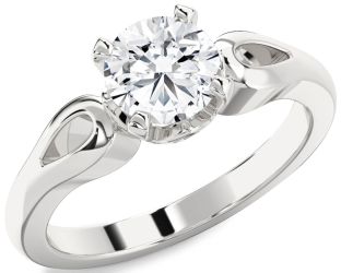 Diamond White Gold Round Solitaire Engagement Ring