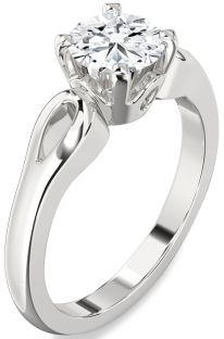 Diamond White Gold Round Solitaire Engagement Ring
