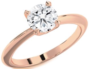 Diamond Rose Gold Round Solitaire Engagement Ring