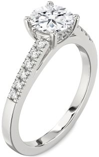 Diamond White Gold Round Solitaire Engagement Ring