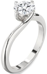 Diamond White Gold Round Solitaire Engagement Ring