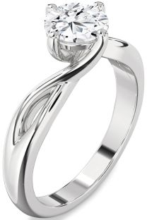 Diamond White Gold Round Solitaire Engagement Ring