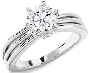 Diamond Platinum Round Solitaire Engagement Ring