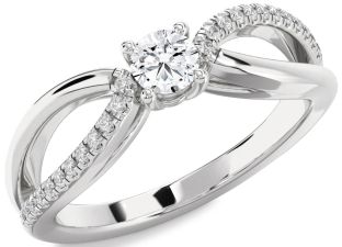 Diamond White Gold Round Promise Ring
