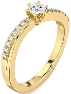 Diamond Gold Round Promise Ring