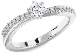 Diamond White Gold Round Promise Ring