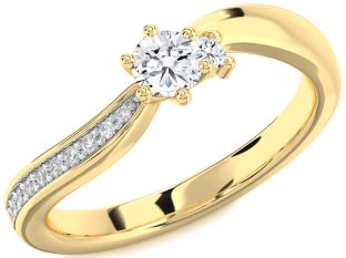 Diamond Gold Round Promise Ring