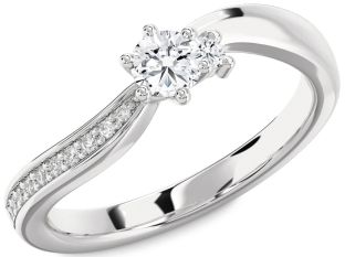 Diamond White Gold Round Promise Ring