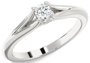 Diamond White Gold Round Promise Ring