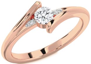 Diamond Rose Gold Round Promise Ring