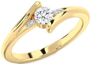 Diamond Gold Round Promise Ring