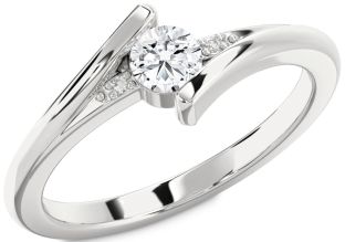 Diamond White Gold Round Promise Ring